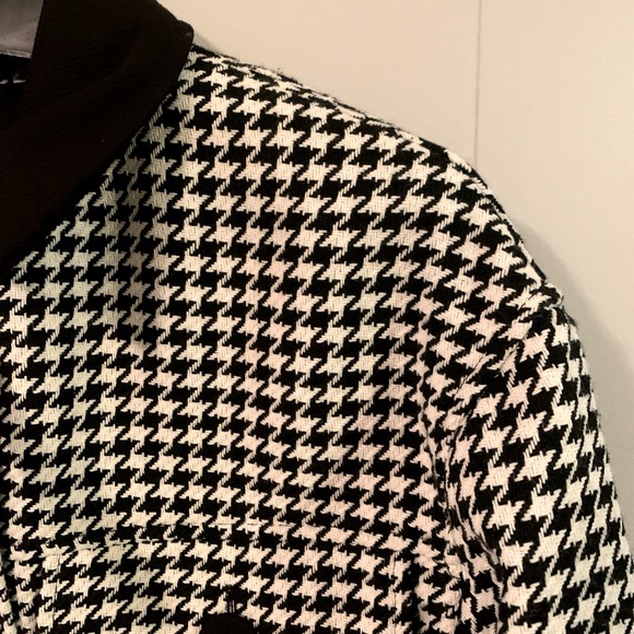 NWT House of Harlow 1960 Houndstooth Tweed Blazer Jacket Women Black/white Siz S - Picture 9 of 11